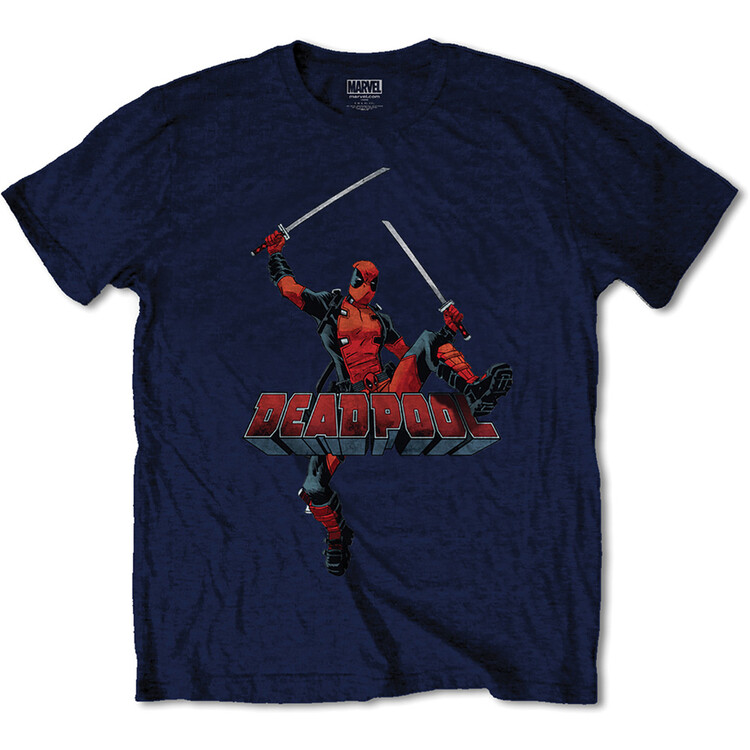 Tričko Marvel - Deadpool Logo Jump
