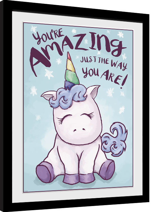 Zarámovaný plakát Unicorn - Amazing
