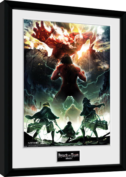 Uokvireni poster Attack On Titan Season 2 - Key Art