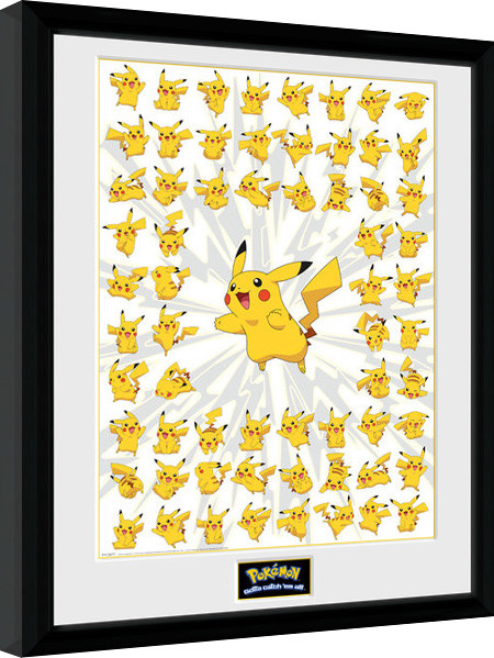 Uokvireni poster Pokemon - Pikachu