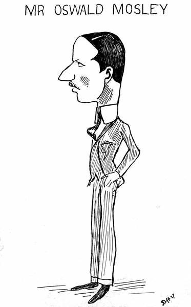 Vászonkép Oswald Mosley - caricature