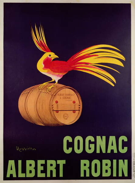 Vászonkép Poster advertising 'Albert Robin Cognac'