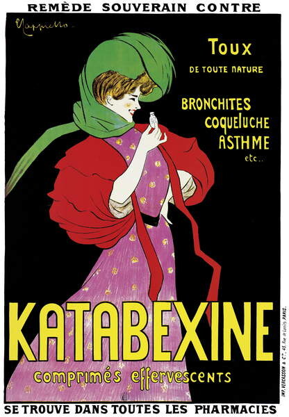 Vászonkép Poster advertising 'Katabexine' medicines