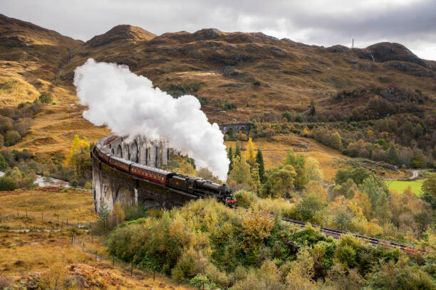 Vászonkép The Jacobite Steam train Crossing the