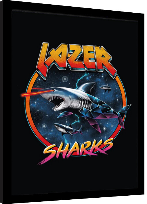 Zarámovaný plakát Vincent Trinidad - Lazer Sharks