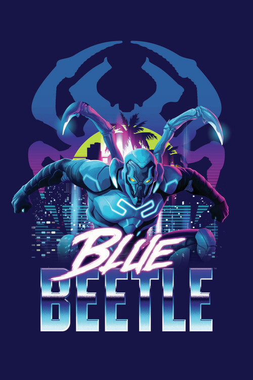 Wall Mural Blue Beetle - Blue Night