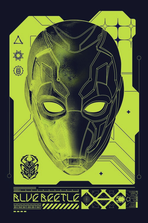 Wall Mural Blue Beetle - Mask