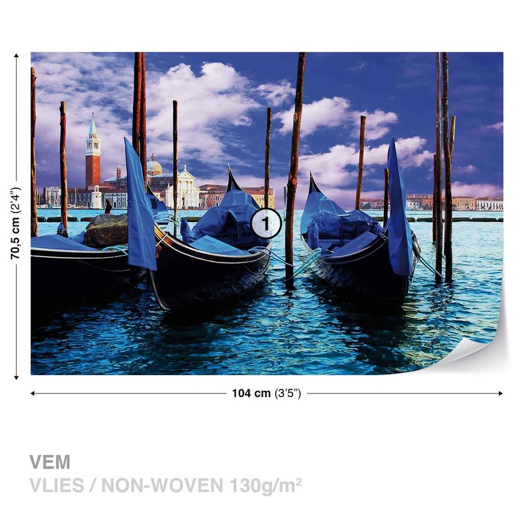 DEKOROS.COM Romantic City Italy Venice Gondola Landscape Wallpaper  Beautiful Canal View, Large Wall Mural Art for Bedroom, Office, and Living  Room Wall Decor (Peel and Stick, 104''x104'' (264x264cm)) - Amazon.com