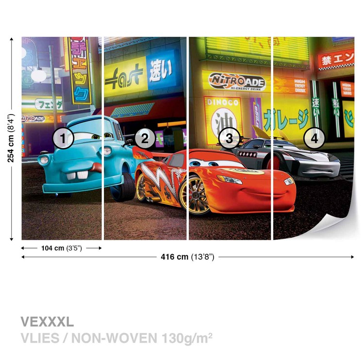 Disney Cars Lightning McQueen Wall Paper Mural | Buy at UKposters