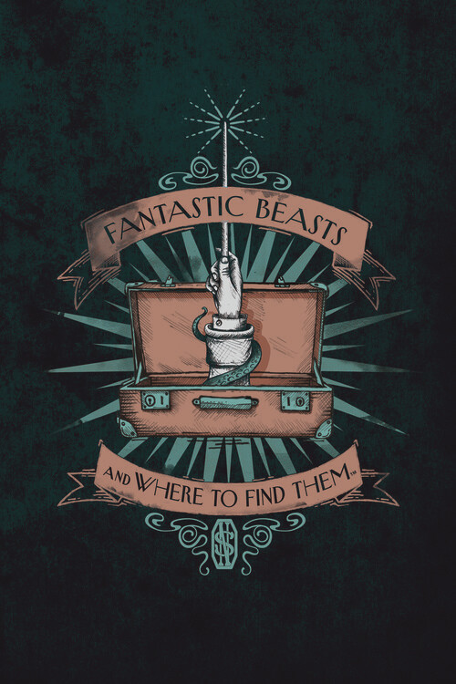 Wall Mural Fantastic Beasts - Magic case