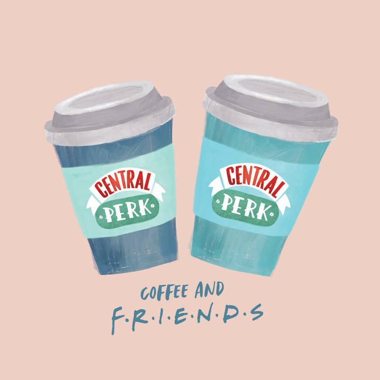 Ταπετσαρία τοιχογραφία Friends - Coffee and Friends