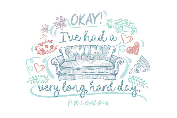 Ταπετσαρία τοιχογραφία Friends - I've had a very long, hard day