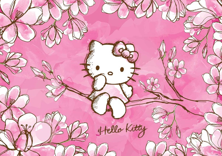 Hello Kitty Wall Paper Mural Buy at EuroPosters