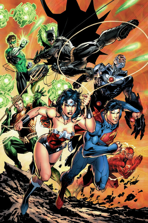 Ταπετσαρία τοιχογραφία Justice League - Charge