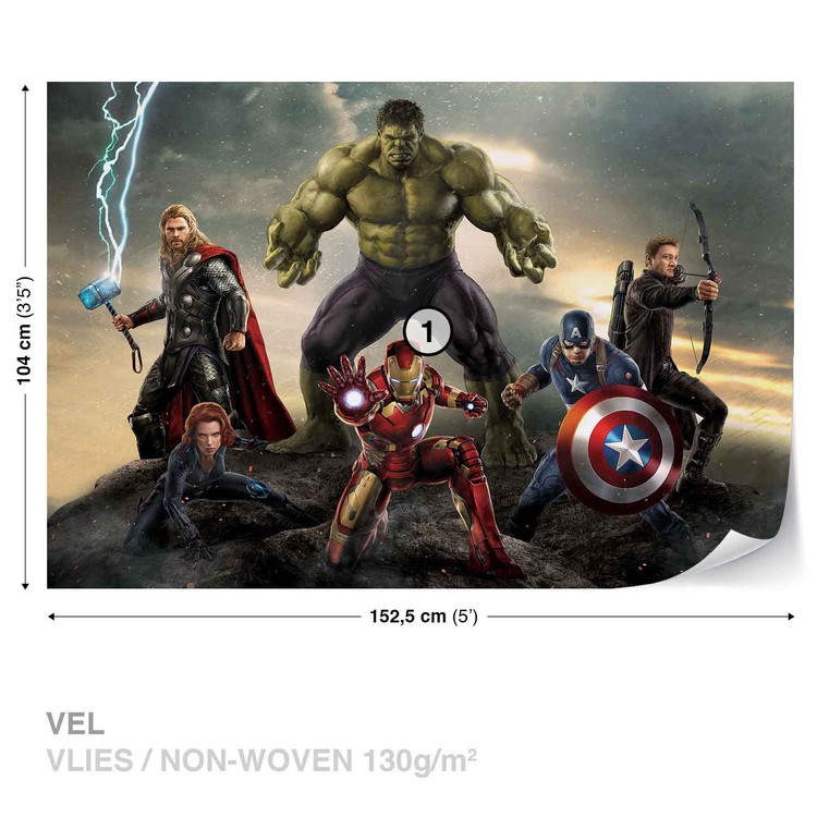 Marvel Avengers Battle Wall Paper Mural | Buy at UKposters