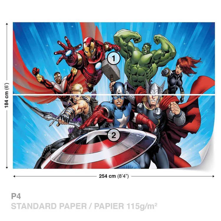 Marvel Avengers Wall Paper Mural Buy at UKposters