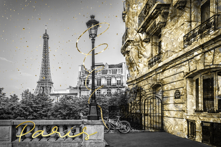 Parisian Charm | golden фототапет