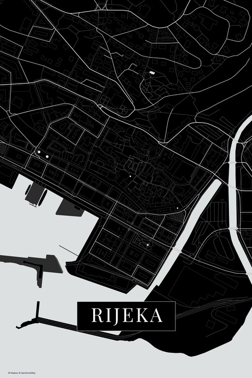 Wall Mural Rijeka balck
