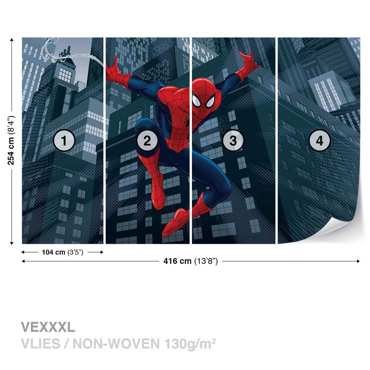 Spiderman Marvel Wall Paper Mural | Buy at UKposters