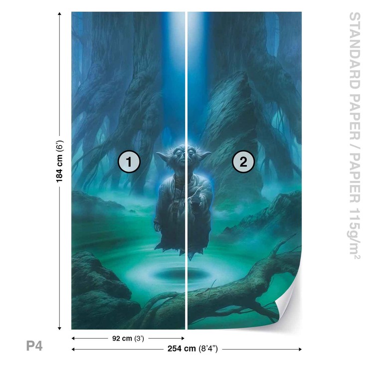 Star Wars Master Yoda Wall Paper Mural Buy at EuroPosters
