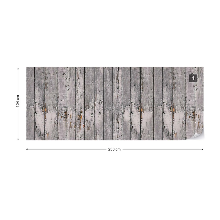 Black Wood Planks Wall Mural, Wood Texture Wallpaper