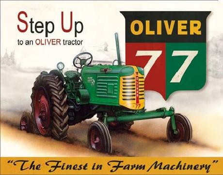 Metalen wandbord OLIVER - 77 traktor