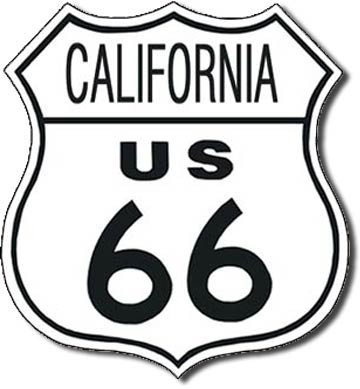 Metalen wandbord ROUTE 66 - california