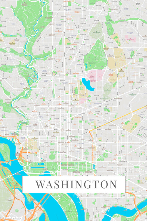 Samolepka Washington color