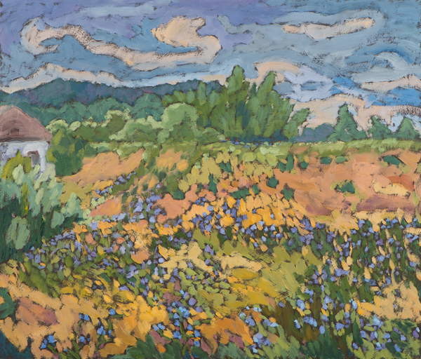 Tričko Wild Flowers on the Dyke Bank  60*70 cm,oil on board