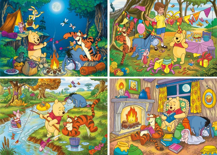 Puzzle cadre 47 pièces : Découvre la nature avec Winnie l'ourson