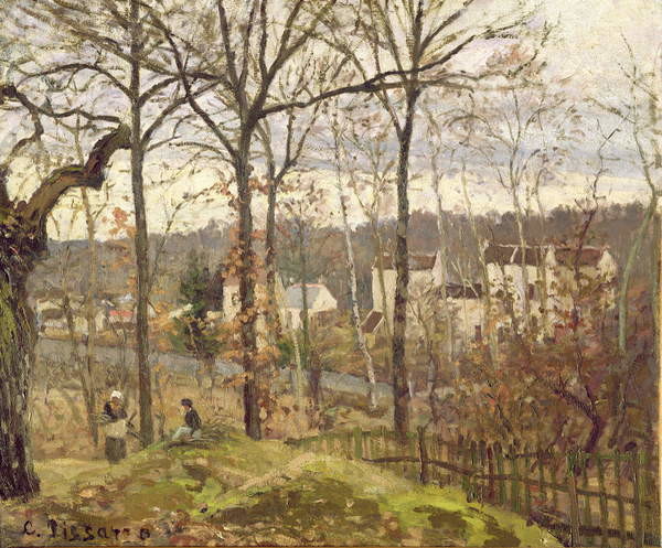 Samolepka Winter Landscape at Louveciennes, c.1870