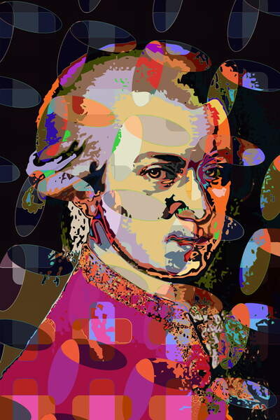 Samolepka Wolfgang Amadeus Mozart