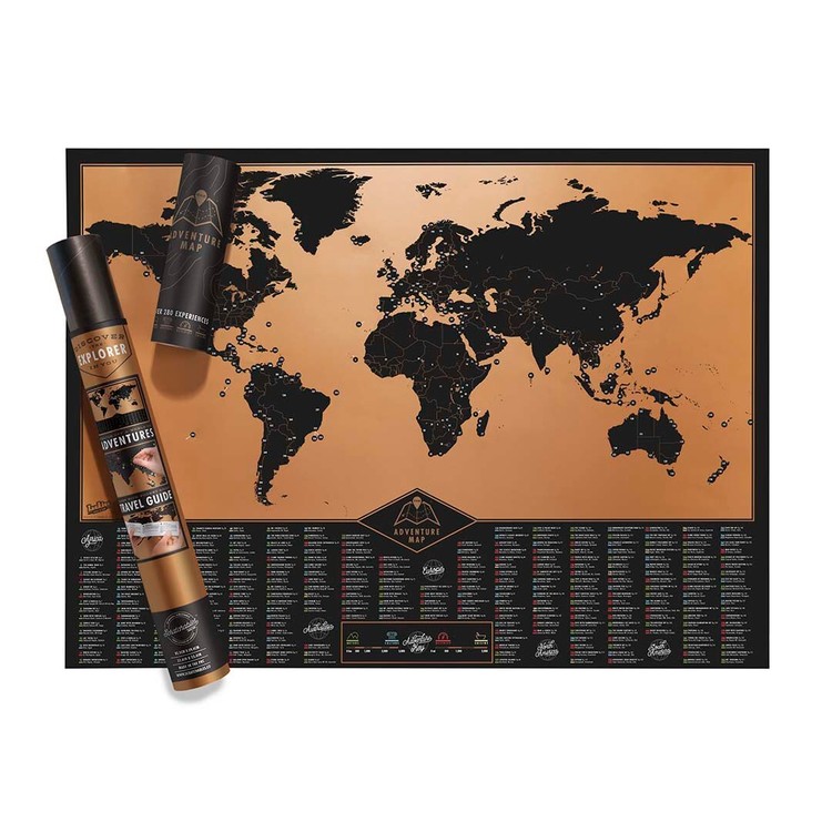 Stírací mapa World Adventure Map