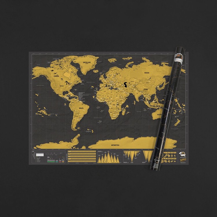 Stírací mapa World Deluxe Edition XL