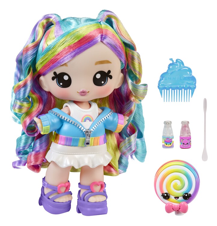 Yummiland Large Doll + Lip Gloss Pet - Skyler Rainbow Belt