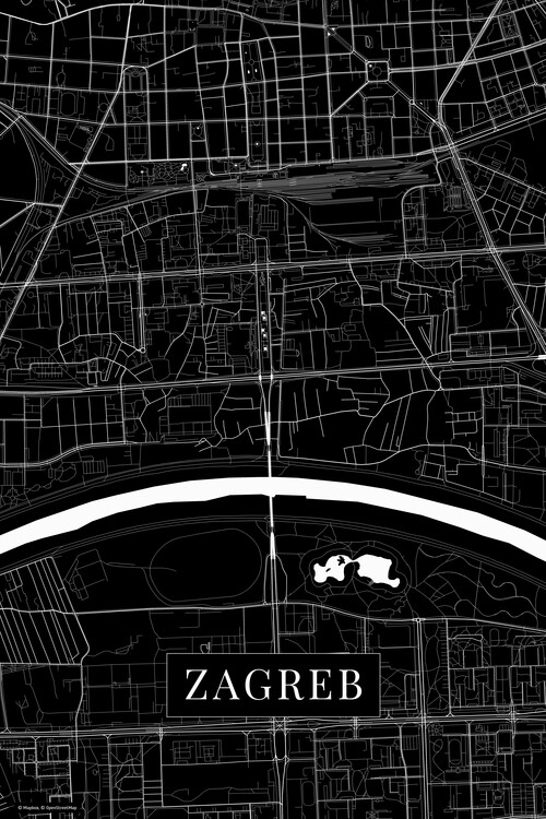 Samolepka Zagreb black