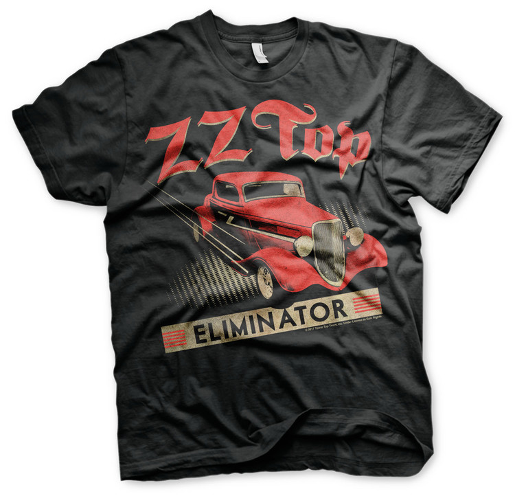 T-shirt Officiel ZZ Top Eliminator - Couverture Album, Coton, Coupe Régulière, Unisex - Neuf Avec étiquettes