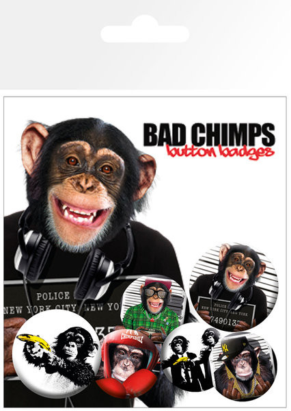 Комплект значки 4 броя BAD CHIMPS