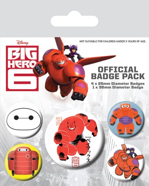 Комплект значки 4 броя Big Hero 6 - Baymax