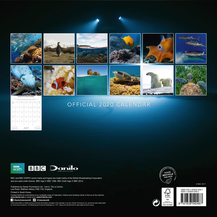 BBC Blue Planet Календари 2020