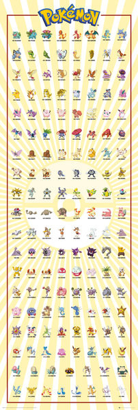 Pokemon - Kanto 151 Плакат