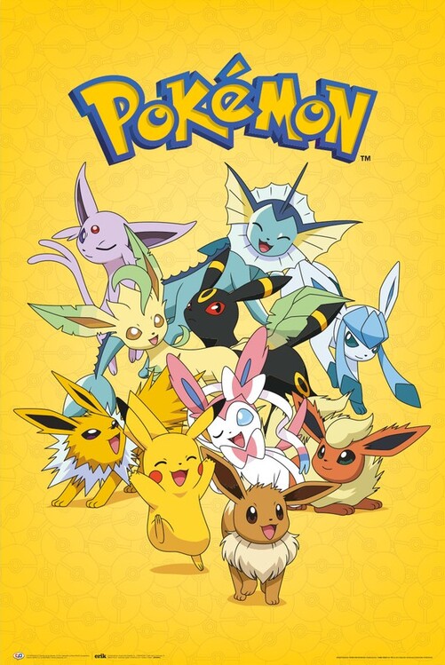 Плакат Pokémon - Eevee Evolutions