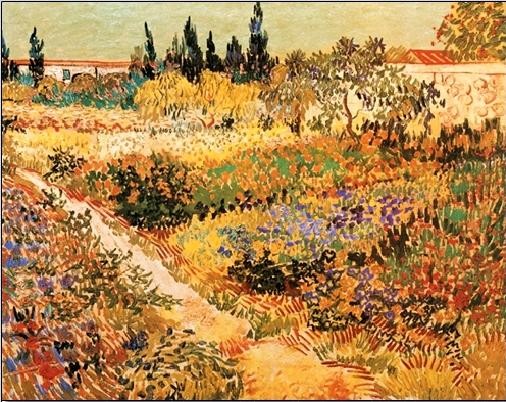 Flowering Garden with Path, 1888 Художествено Изкуство