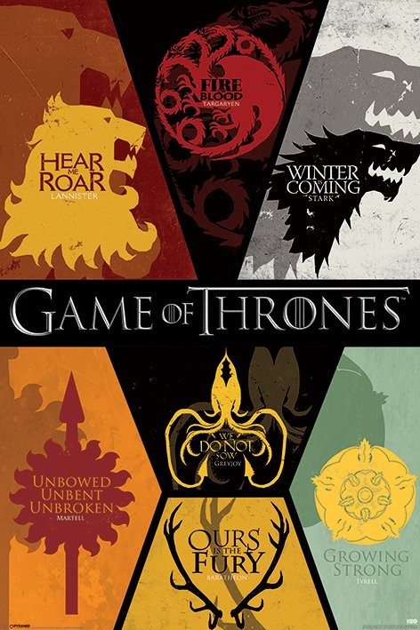 GAME OF THRONES - sigils плакат