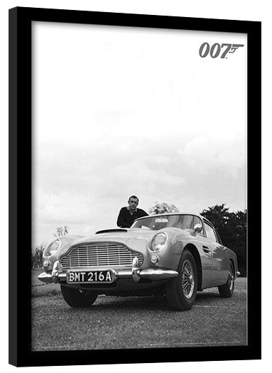 Рамкиран плакат JAMES BOND 007 - connery b+w