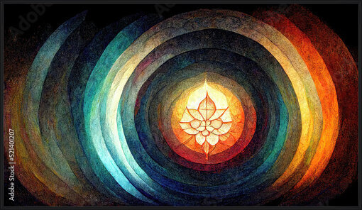 Photos Colorful mandala illustration as spirituality concept