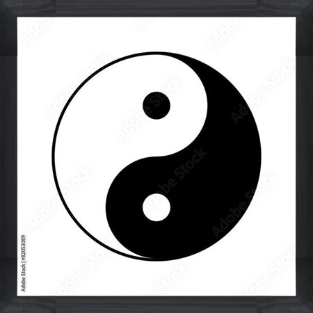 Foto Yin and yang symbol, vector illustration