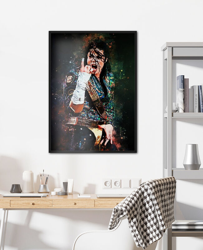 Grande Photo Michael Jackson Sur Toile 80x60 Cm, Neuve, Prête à Accrocher