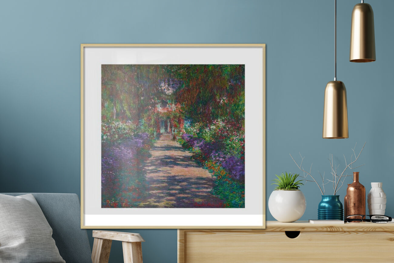 Claude Monet Prnt: The Artst's Garden At Gverny (premum Gclée Art