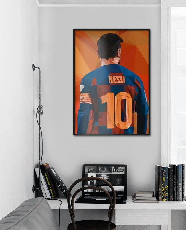 Tableau Lionel Messi - Maillot Argentine Encadré - Domicile 2024 Taille L